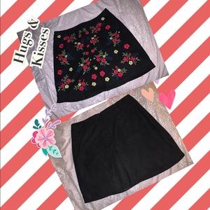 Suede skirt